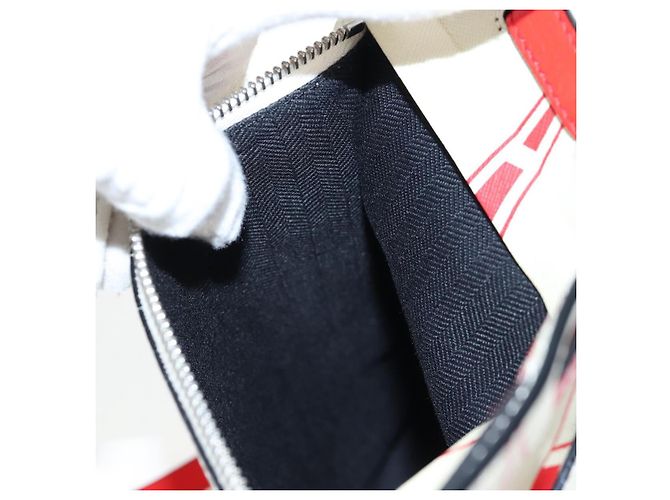 Bolsa de Ombro LOEWE Gundam em Couro Beige Red Auth 167470M - vista 27