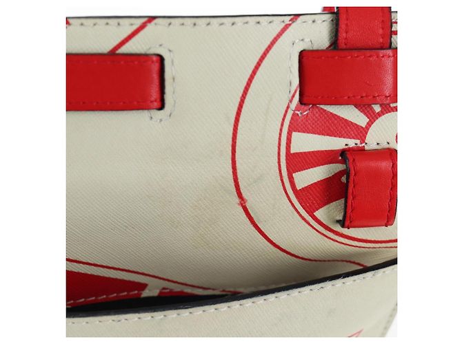 Bolsa de Ombro LOEWE Gundam em Couro Beige Red Auth 167470M - vista 3