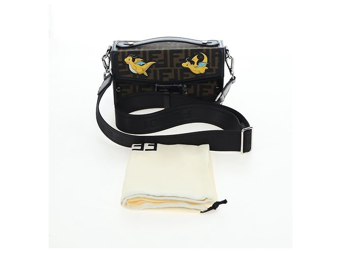 FENDI x FRGMT x POKEMON Soft Trunk Brown Silver 7VA565 Auth 167466SM Braun Silber - Ansicht 12