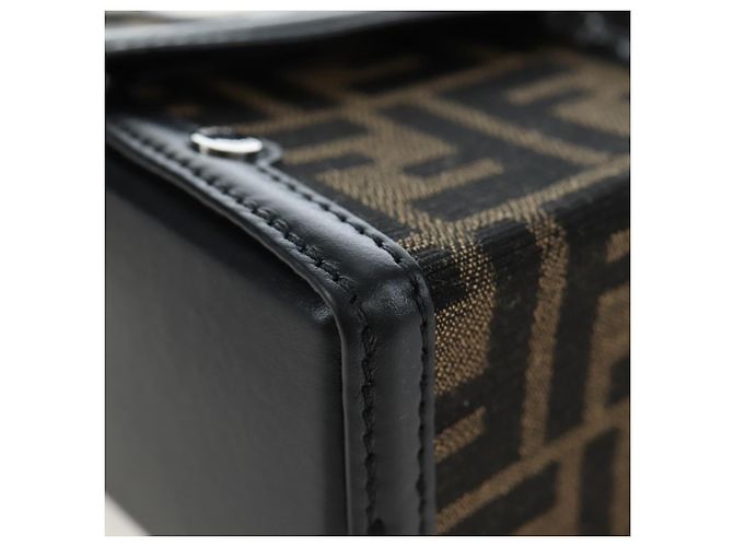FENDI x FRGMT x POKEMON Soft Trunk Brown Silver 7VA565 Auth 167466SM Braun Silber - Ansicht 19