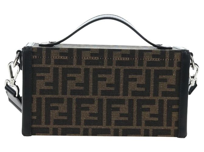FENDI x FRGMT x POKEMON Soft Trunk Brown Silver 7VA565 Auth 167466SM Braun Silber - Ansicht 2