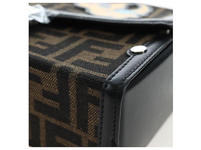 FENDI x FRGMT x POKEMON Soft Trunk Brown Silver 7VA565 Auth 167466SM Braun Silber - Ansicht 20