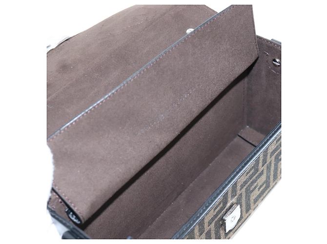 FENDI x FRGMT x POKEMON Soft Trunk Brown Silver 7VA565 Auth 167466SM Braun Silber - Ansicht 33