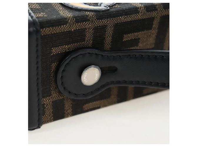 FENDI x FRGMT x POKEMON Soft Trunk Brown Silver 7VA565 Auth 167466SM Braun Silber - Ansicht 7