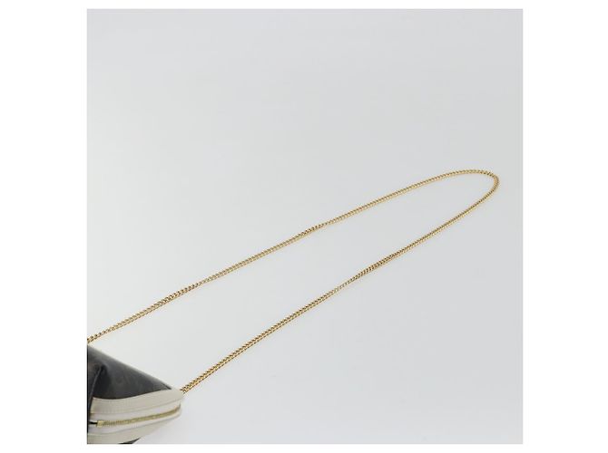 Céline CELINE Triomphe Chain Schultertasche PVC Black Gold Auth 191964A Schwarz Golden - Ansicht 14