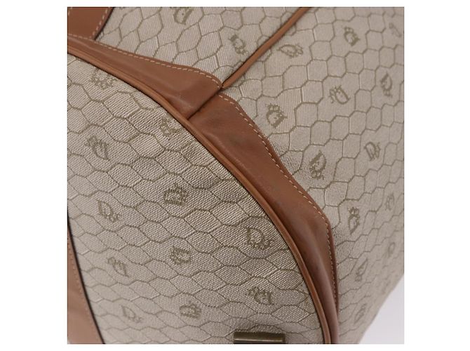 Borsa a tracolla Christian Dior Honeycomb Canvas PVC Beige Auth 191990 - vista 16