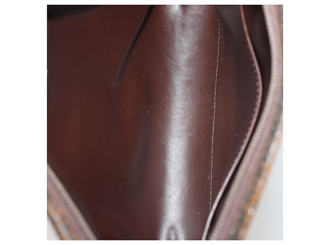 Borsa a Pochette Burberrys Nova Check Nylon Pelle Canvas 6 Set Beige Auth 190007 Nero - vista 20