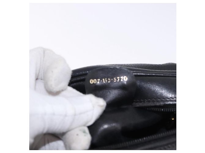 Borsa a tracolla GUCCI in pelle nera e oro 007 115 5770 Auth 192525 Nero D'oro - vista 12