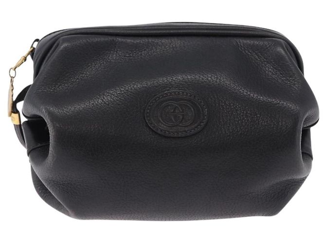 Borsa a tracolla GUCCI in pelle nera e oro 007 115 5770 Auth 192525 Nero D'oro - vista 13