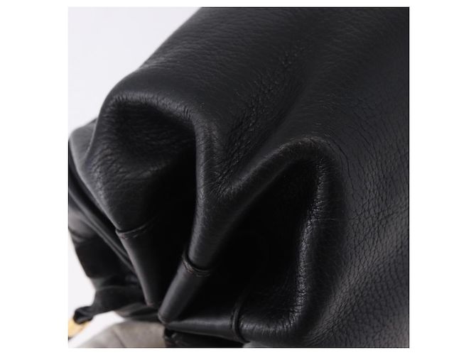 Borsa a tracolla GUCCI in pelle nera e oro 007 115 5770 Auth 192525 Nero D'oro - vista 15
