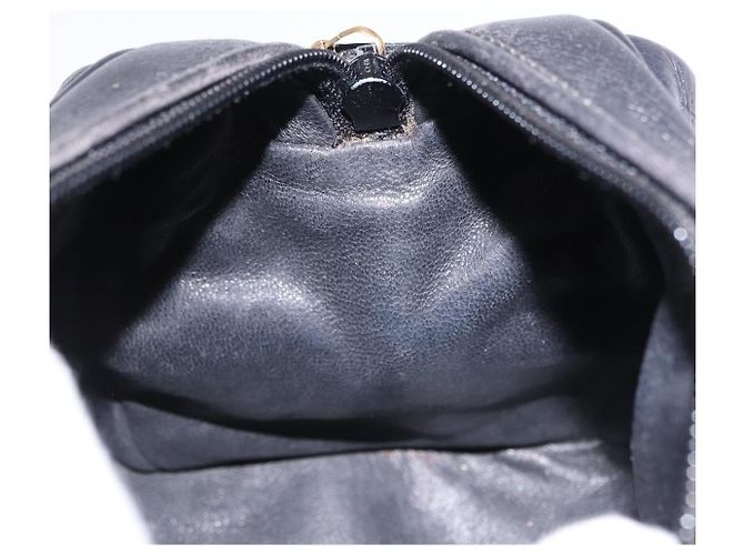 Borsa a tracolla GUCCI in pelle nera e oro 007 115 5770 Auth 192525 Nero D'oro - vista 19