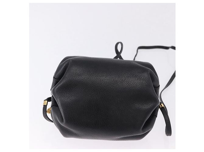 Borsa a tracolla GUCCI in pelle nera e oro 007 115 5770 Auth 192525 Nero D'oro - vista 5