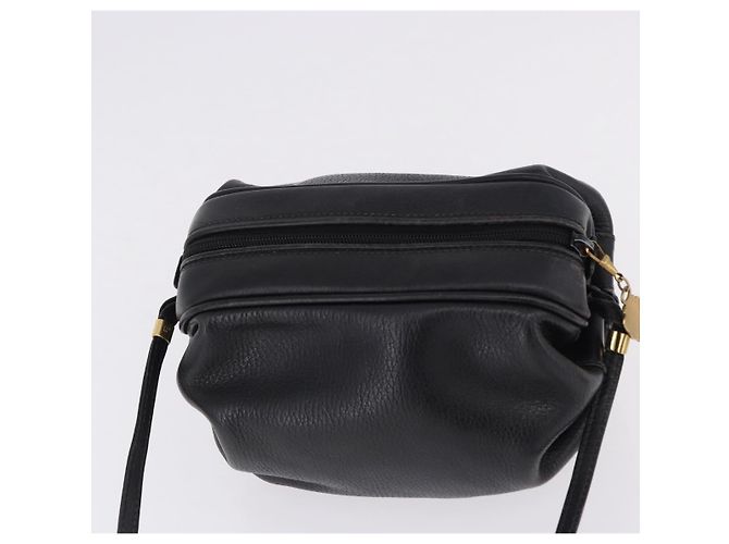 Borsa a tracolla GUCCI in pelle nera e oro 007 115 5770 Auth 192525 Nero D'oro - vista 6