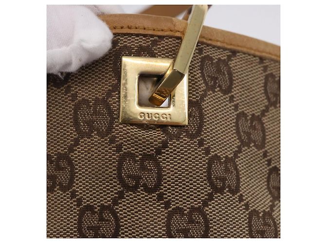 Borsa Tote GUCCI GG Canvas Beige Tono Oro 002 1098 Auth gh2244 - vista 10