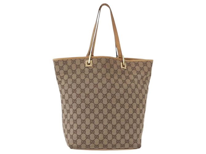 Borsa Tote GUCCI GG Canvas Beige Tono Oro 002 1098 Auth gh2244 - vista 13
