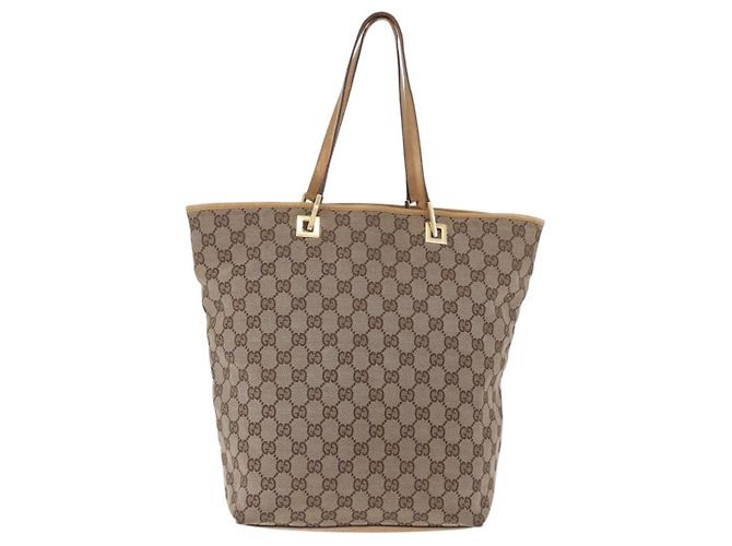 Borsa Tote GUCCI GG Canvas Beige Tono Oro 002 1098 Auth gh2244 - vista 2