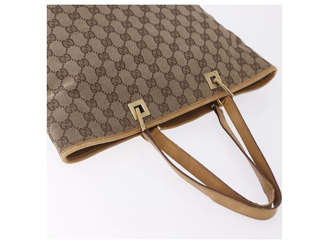 Borsa Tote GUCCI GG Canvas Beige Tono Oro 002 1098 Auth gh2244 - vista 6