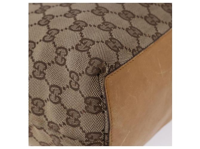 Borsa Tote GUCCI GG Canvas Beige Tono Oro 002 1098 Auth gh2244 - vista 9