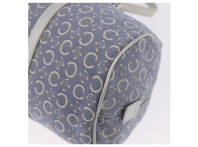 Céline Sac à main CELINE C Macadam Canvas Bleu Argent Auth 194875A Argenté - vue 14