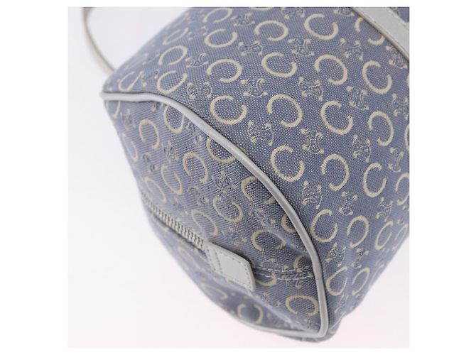Céline Sac à main CELINE C Macadam Canvas Bleu Argent Auth 194875A Argenté - vue 15