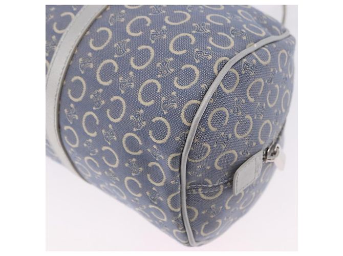 Céline Sac à main CELINE C Macadam Canvas Bleu Argent Auth 194875A Argenté - vue 16