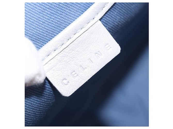 Céline Sac à main CELINE C Macadam Canvas Bleu Argent Auth 194875A Argenté - vue 17