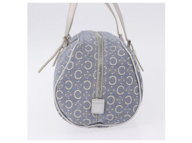 Céline Sac à main CELINE C Macadam Canvas Bleu Argent Auth 194875A Argenté - vue 3