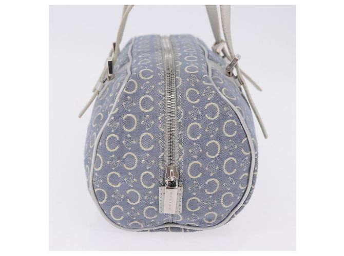 Céline Sac à main CELINE C Macadam Canvas Bleu Argent Auth 194875A Argenté - vue 4