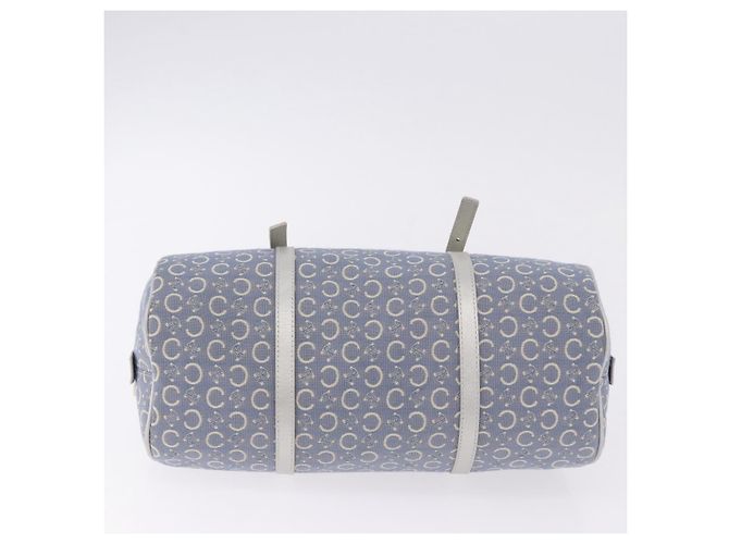 Céline Sac à main CELINE C Macadam Canvas Bleu Argent Auth 194875A Argenté - vue 5