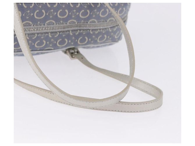 Céline Sac à main CELINE C Macadam Canvas Bleu Argent Auth 194875A Argenté - vue 7