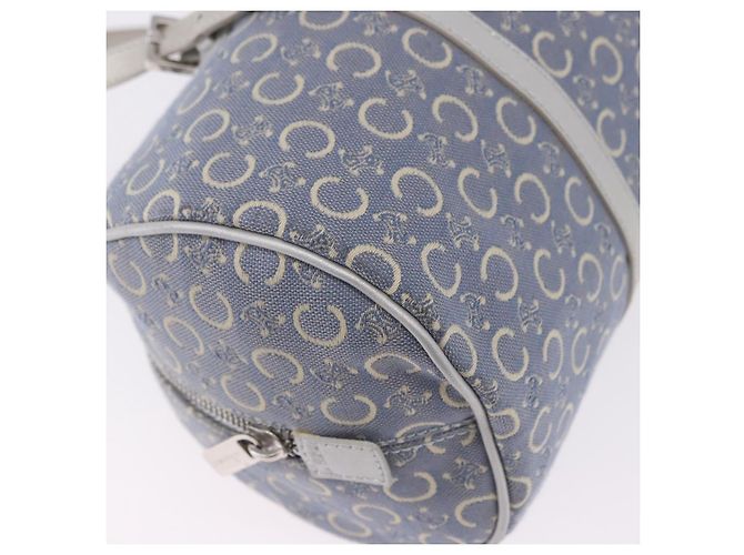 Céline Sac à main CELINE C Macadam Canvas Bleu Argent Auth 194875A Argenté - vue 9