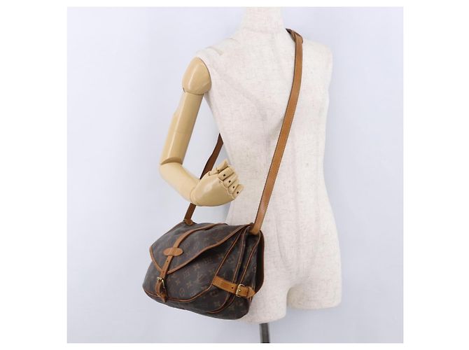 Borsa a tracolla LOUIS VUITTON Monogram Saumur 30 M42256 LV Auth ka5561 Monogramma - vista 28