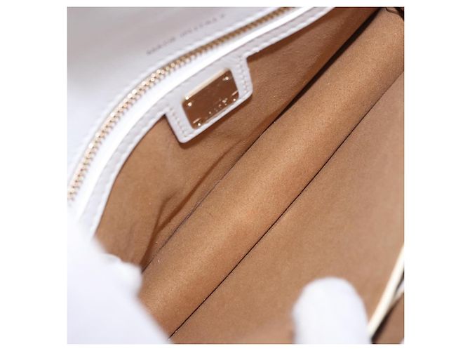 Borsa a tracolla MCM Vicetos in pelle marrone e oro Auth ka5518A - vista 11