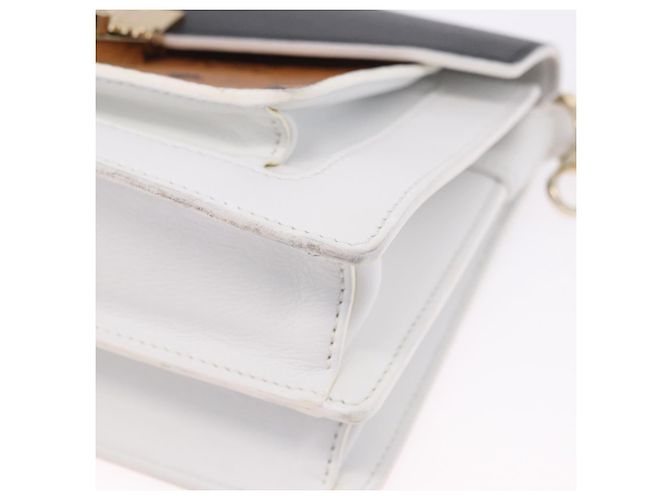 Borsa a tracolla MCM Vicetos in pelle marrone e oro Auth ka5518A - vista 14