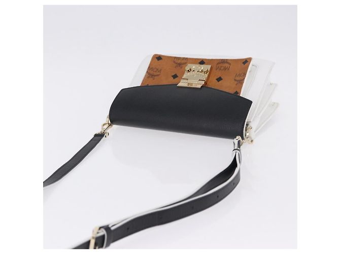 Borsa a tracolla MCM Vicetos in pelle marrone e oro Auth ka5518A - vista 6