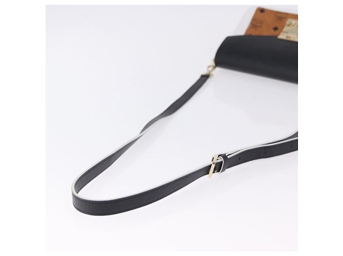 Borsa a tracolla MCM Vicetos in pelle marrone e oro Auth ka5518A - vista 7