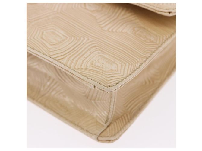 Borsa PRADA Tartaruga in pelle goffrata Ivory Silver Auth 192493A Argento Crudo - vista 15