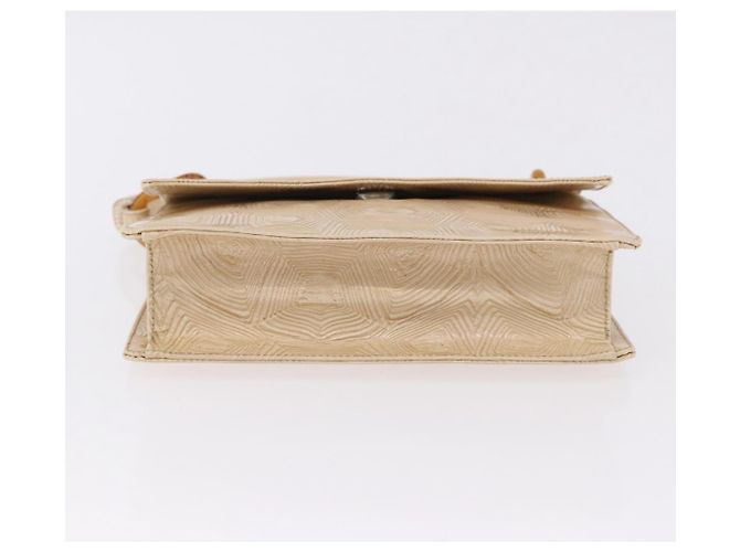 Borsa PRADA Tartaruga in pelle goffrata Ivory Silver Auth 192493A Argento Crudo - vista 5