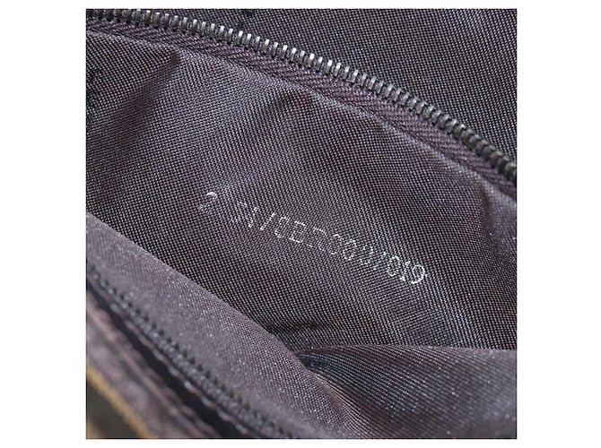 Borsa a Tracolla FENDI Zucca Canvas Mamma Baguette Marrone Nero Auth 192459M - vista 11