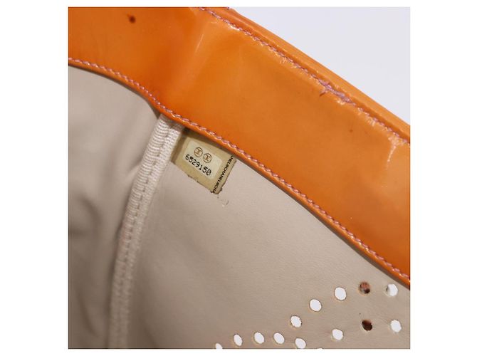 CHANEL Chain Tote Bag Lackleder Orange Silver CC Auth gh2250 Silber - Ansicht 12