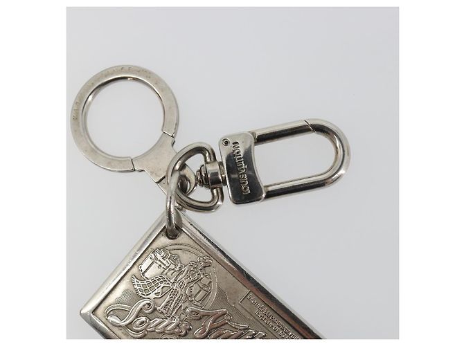 LOUIS VUITTON Porte Cles Jean Key Holder Metal Silver M65374 LV Auth ka5525 Prata - vista 3