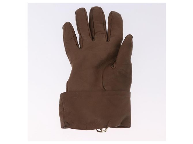 GUCCI Handschuhe Leder Braun Auth 191970V - Ansicht 11