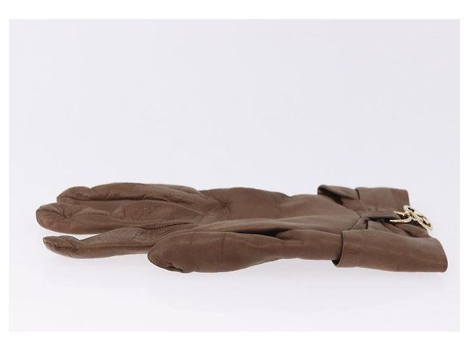 GUCCI Handschuhe Leder Braun Auth 191970V - Ansicht 13