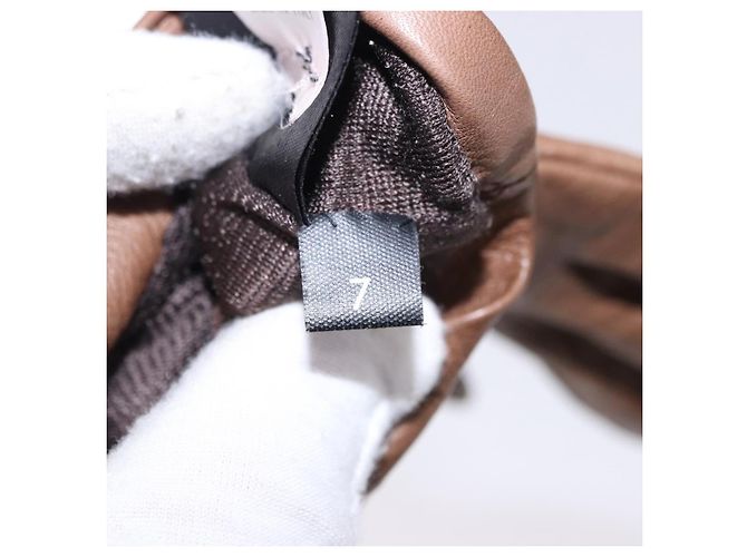 GUCCI Handschuhe Leder Braun Auth 191970V - Ansicht 19