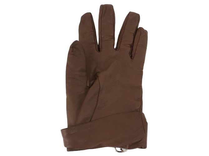 GUCCI Handschuhe Leder Braun Auth 191970V - Ansicht 3