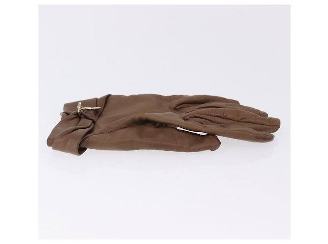 GUCCI Handschuhe Leder Braun Auth 191970V - Ansicht 4