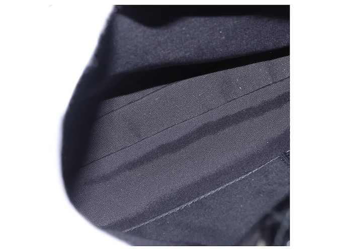 Borsa a catena Lady Dior Christian Dior in pelle verniciata nera e argento Auth BA14101V Nero - vista 21