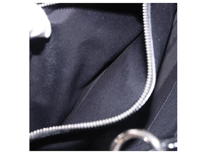Borsa a catena Lady Dior Christian Dior in pelle verniciata nera e argento Auth BA14101V Nero - vista 27