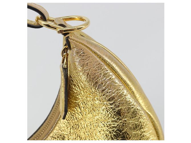 Borsa a tracolla FENDI in pelle oro Auth 194668SAV D'oro - vista 10