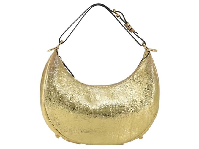 Borsa a tracolla FENDI in pelle oro Auth 194668SAV D'oro - vista 13